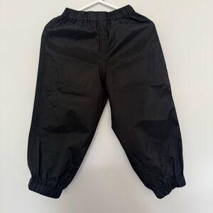 MEC Black Rain Pants with Elastic Cuffs